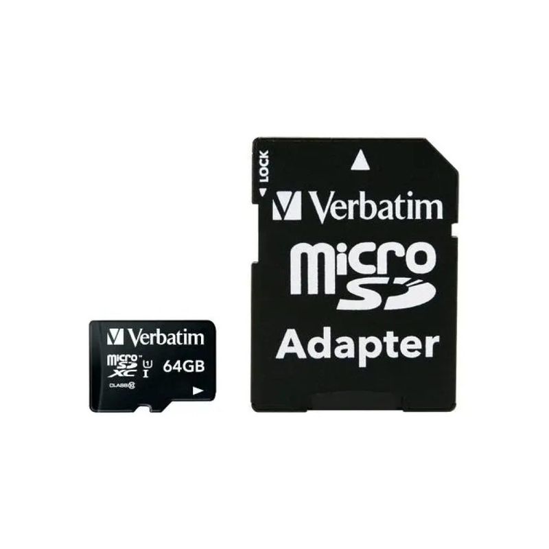Verbatim Premium microSDXC 64 GB Classe 10 U1 V10 con adattatore SD