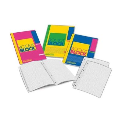 Blasetti – Confezione da 5 blocchi A4 forati, 40 fogli, 80 g/m²