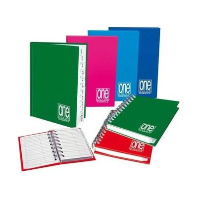 Blasetti One Color Rubrica Cartonata A5, 48 Fogli, Confezione da 6