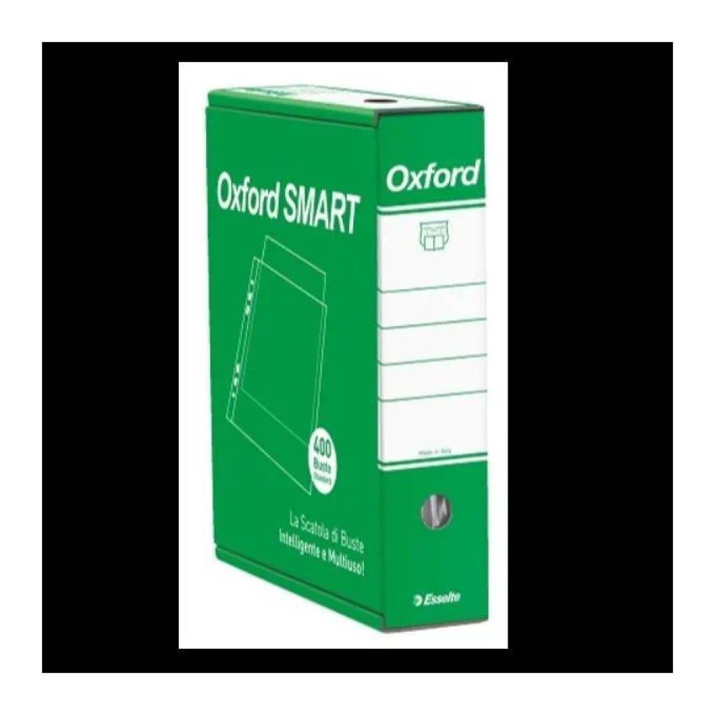 Esselte Oxford Smart Buste Trasparenti A4, 400 Pezzi Esselte Oxford Smart Buste Trasparenti A4, 400 Pezzi