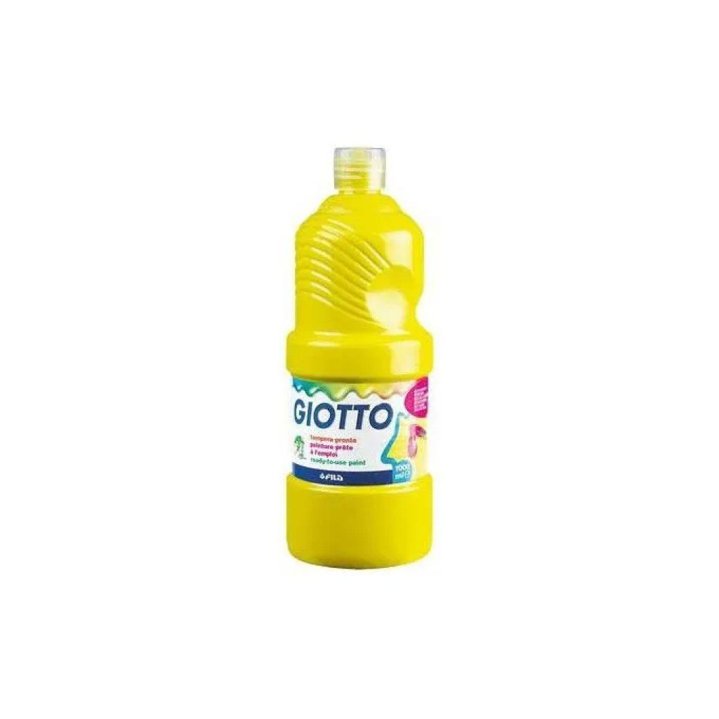 Giotto Tempera Pronta Giallo Primario, Flacone da 1 L