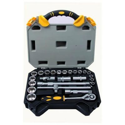 VIGOR-BLINKY VIGOR Set Chiavi a Bussola 1/2" CR-V, 25 Pezzi con Cricchetto