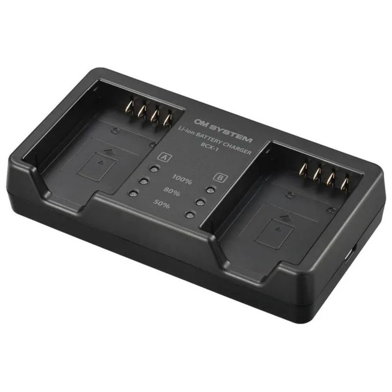 OM SYSTEM Olympus BCX-1 Caricabatterie USB/AC per Batteria BLX-1