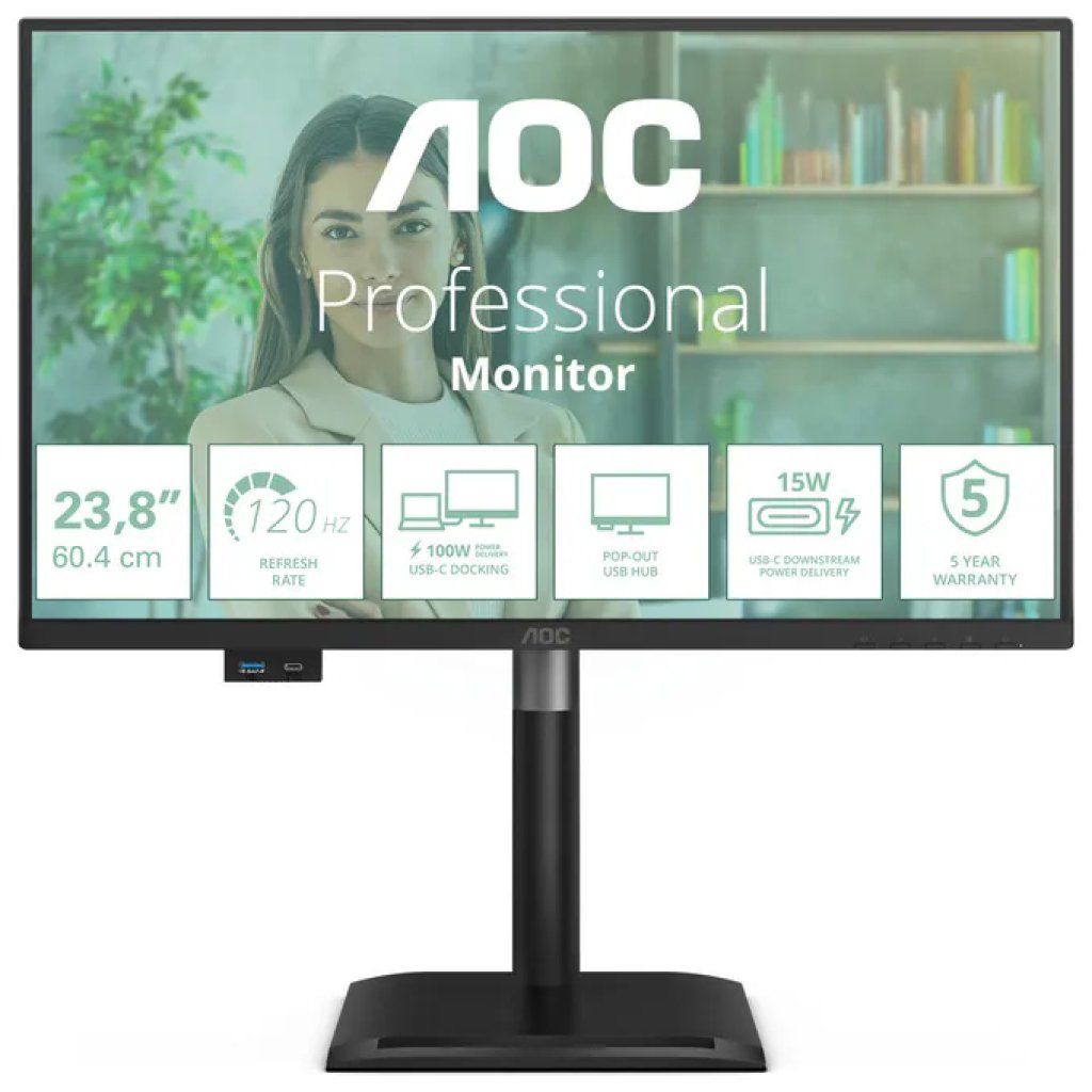 AOC Monitor AOC 24P4CV IPS Full HD 23,8″ 120Hz con USB-C 96W