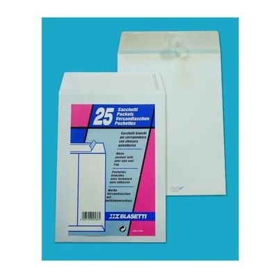 Blasetti Buste Autoadesive Bianche 23 x 33 cm, 80 g/m², 100 Pezzi