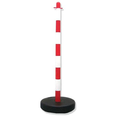 IVARS Paletto Segnaletico Bianco e Rosso con Base Riempibile, 90 cm IVARS Paletto Segnaletico Bianco e Rosso con Base Riempibile, 90 cm