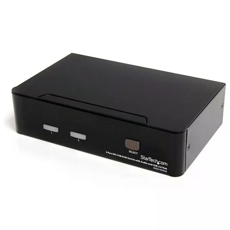 StarTech.com Switch KVM DVI USB a 2 porte con audio e hub USB 2.0