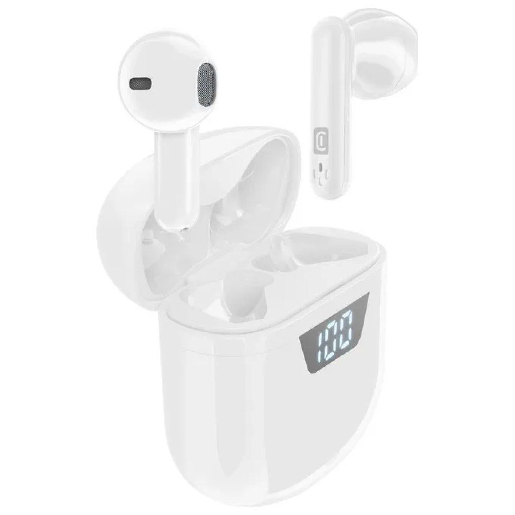 Cellularline Seek Auricolari TWS Bluetooth 5.0 Bianchi con Custodia USB-C