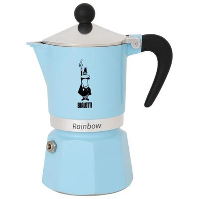 Bialetti Rainbow Moka Azzurra da 1 Tazza