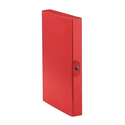 Esselte Eurobox, confezione da 5 scatole portadocumenti rosse, dorso 4 cm