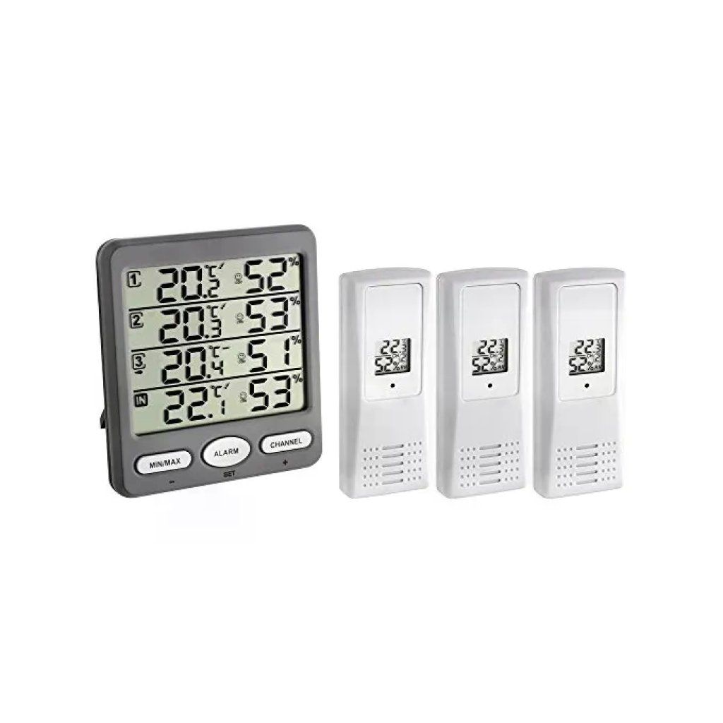 TFA DOSTMANN TFA Klima Monitor – Termometro e Igrometro con 3 Sensori