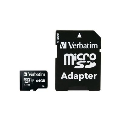 Verbatim 44084 Scheda microSDXC 64 GB con adattatore SD