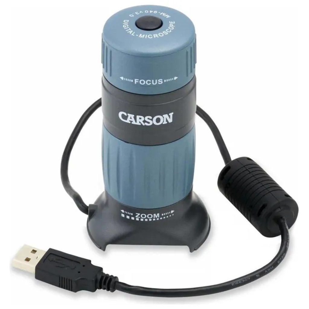 CARSON OPTICAL Carson zPix 300 Microscopio Digitale USB 3.0, 86x–457x, Blu