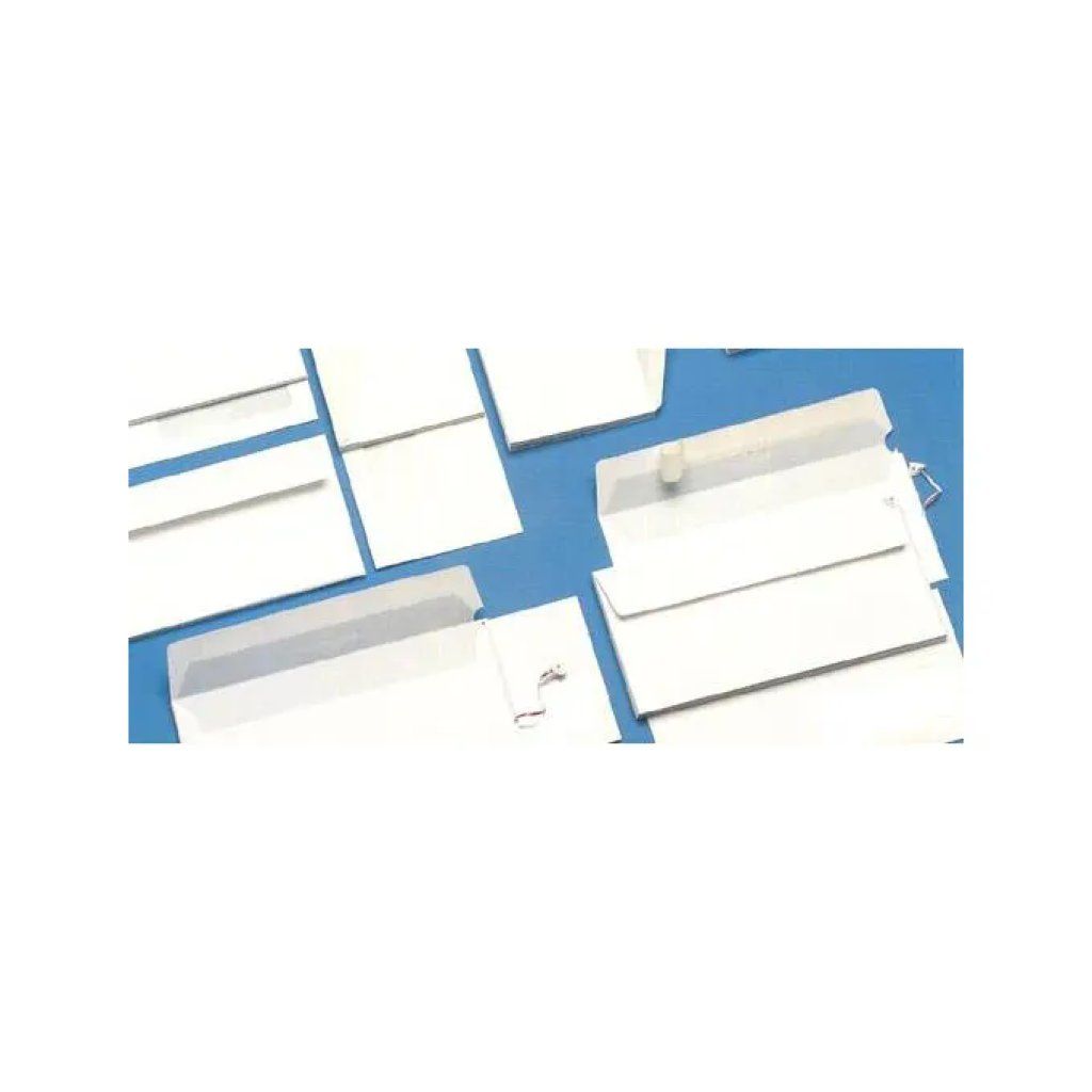 Blasetti Buste bianche con finestra 11 × 23 cm, confezione da 500