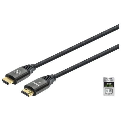 TECHLY Manhattan 355933 Cavo HDMI 2.1 Ultra High Speed 1 m, 8K, 48 Gbps, nero