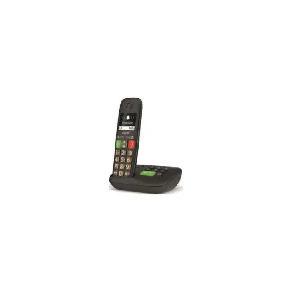 Gigaset E290A Telefono Cordless DECT con Segreteria, Vivavoce e Identificativo di Chiamata – Nero