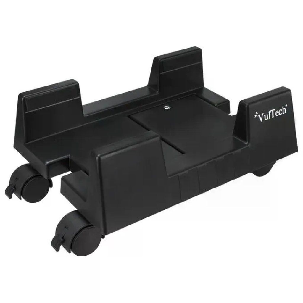VulTech CP-02 Carrello Porta PC in ABS Nero con Ruote