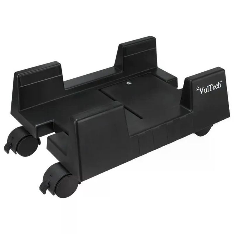 VulTech CP-02 Carrello Porta PC in ABS Nero con Ruote