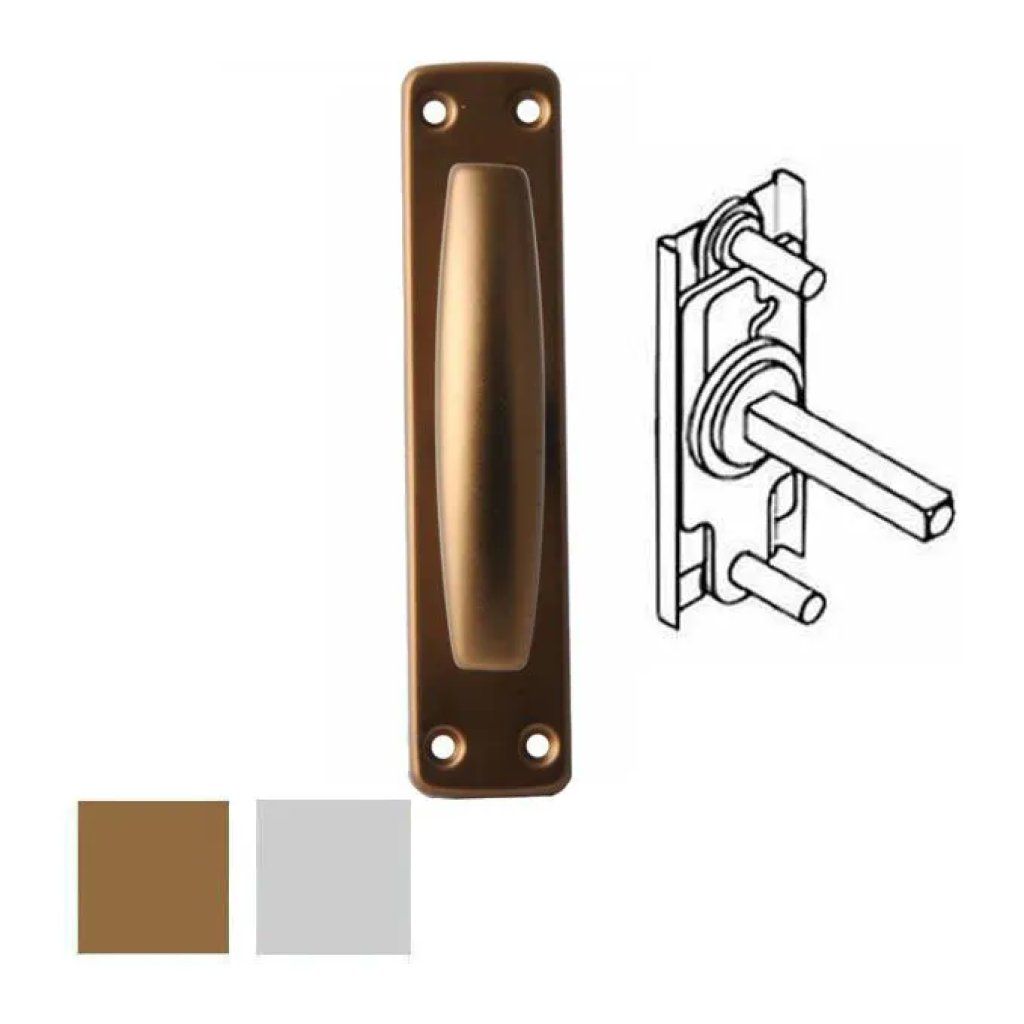 Brialma Melbourne MTM1125F4 Cremonese per Finestra, Placca 33 × 150 mm, Quadro 7 mm, Bronzo
