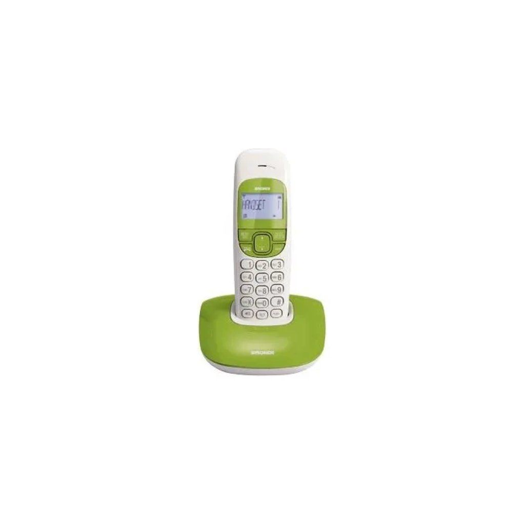 Brondi Nice Telefono Cordless DECT Vivavoce, Verde e Bianco