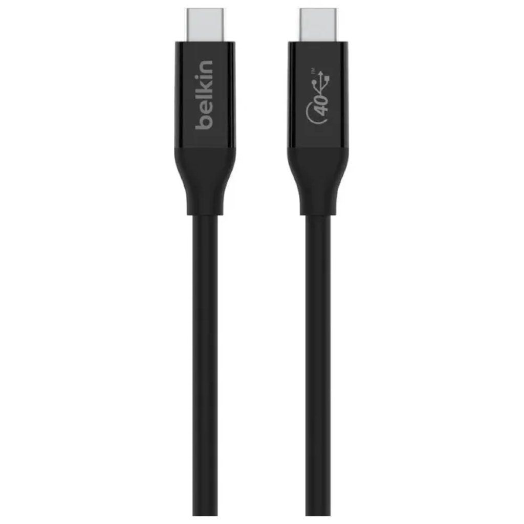 Belkin INZ001BT0.8MBK Cavo USB4 USB-C/USB-C, 0,8 m, 40 Gbit/s, 100 W, Nero