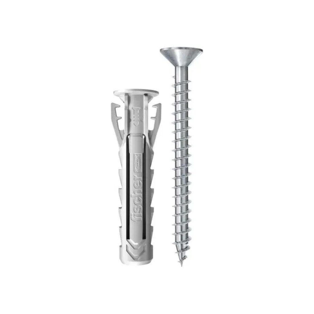 Fischer SX Plus tasselli universali in nylon 4 × 20 mm con vite, 25 pezzi