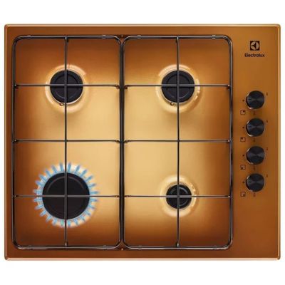 Electrolux KGS6404T Serie 300 Piano Cottura a Gas 60 cm, 4 Fuochi, Terra di Francia