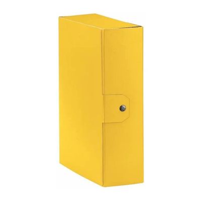 Esselte Eurobox – 5 scatole portadocumenti, dorso 10 cm, gialle