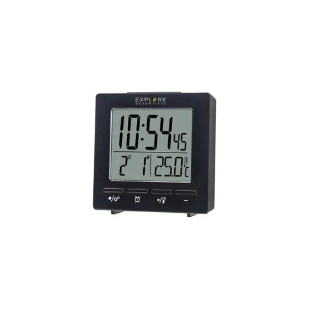 Explore Scientific RDC1005BLK Sveglia Digitale Radiocontrollata con Doppio Allarme Explore Scientific RDC1005BLK Sveglia Digitale Radiocontrollata con Doppio Allarme