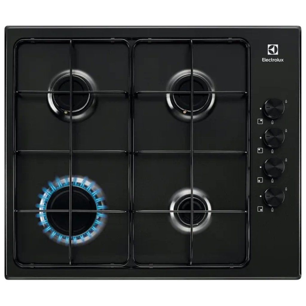 Electrolux KGS6404B Serie 300 Slim Side Piano cottura a gas 60 cm 4 Fuochi Accensione integrata Sicurgas