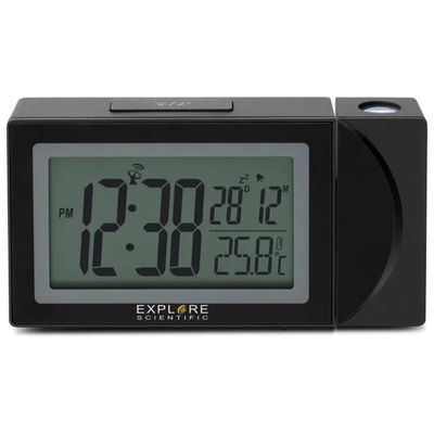 Explore Scientific RDP1002 Orologio Radiocontrollato con Proiezione e Doppio Allarme