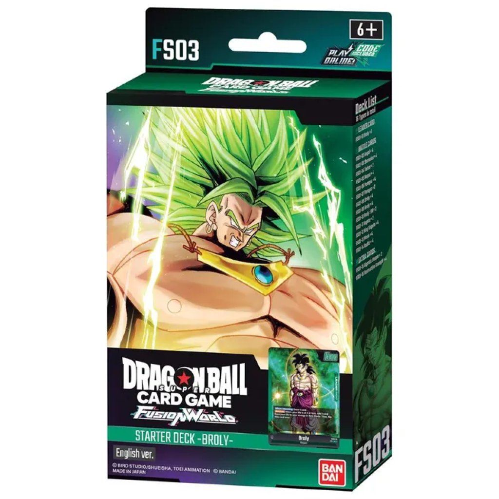BANDAI Dragon Ball Super Fusion World FS03 Starter Deck Broly – Bandai BANDAI Dragon Ball Super Fusion World FS03 Starter Deck Broly – Bandai