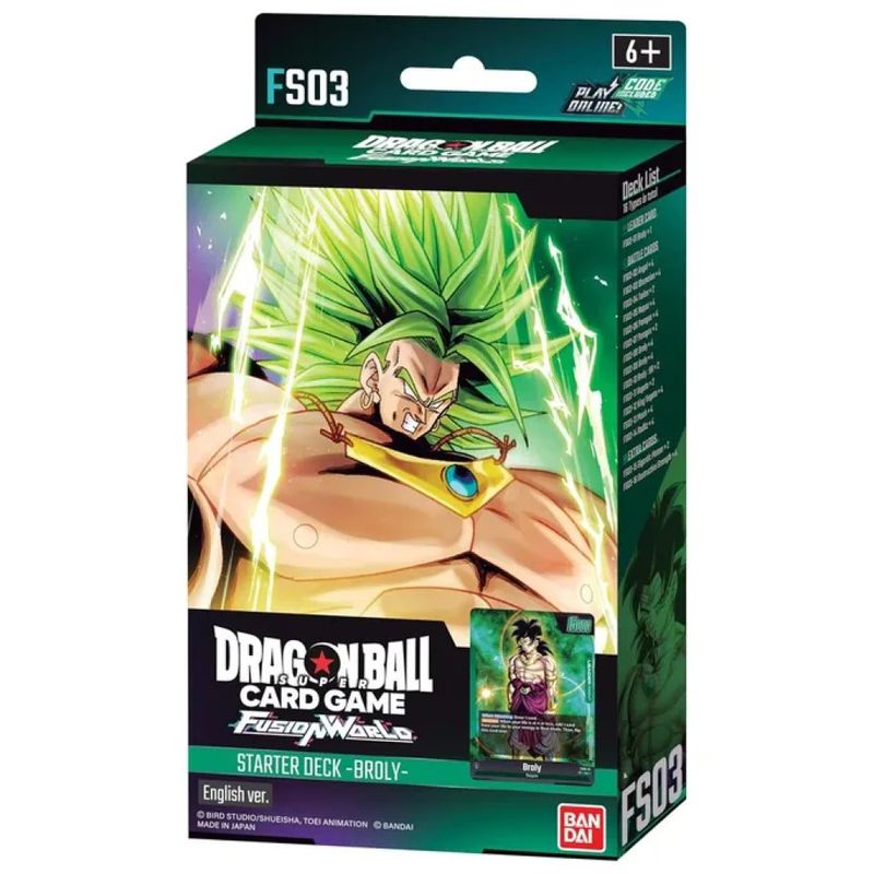 BANDAI Dragon Ball Super Fusion World FS03 Starter Deck Broly – Bandai
