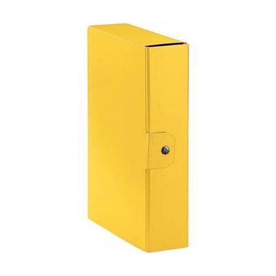Esselte Eurobox – 5 scatole portadocumenti gialle, dorso 8 cm