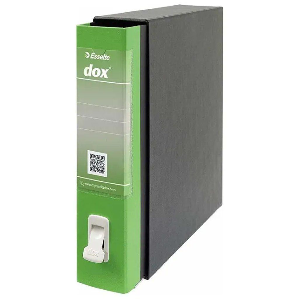 Esselte Dox2 Registratori a Leva Protocollo A4, Dorso 8 cm, Verde Chiaro, Confezione da 6