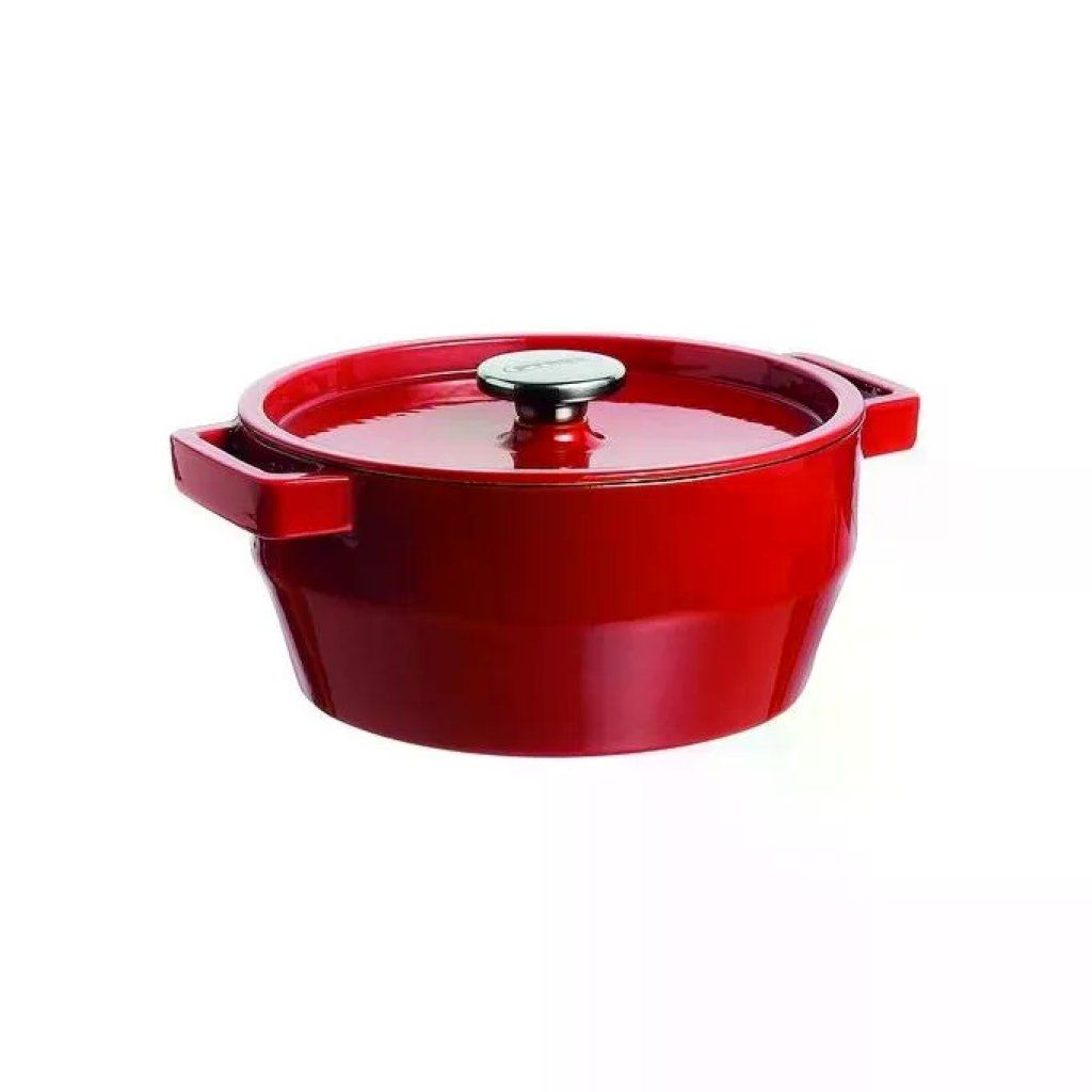 Pyrex Casseruola in Ghisa Rossa 31 × 25 × 13 cm con Coperchio