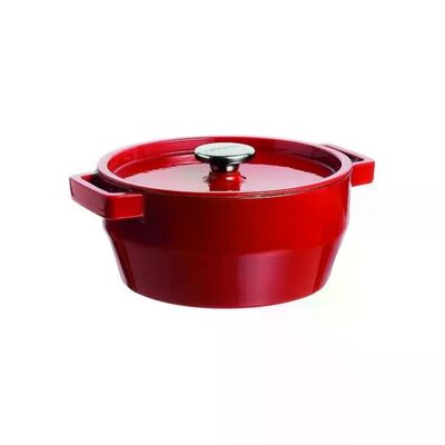 Pyrex Casseruola in Ghisa Rossa 31 × 25 × 13 cm con Coperchio