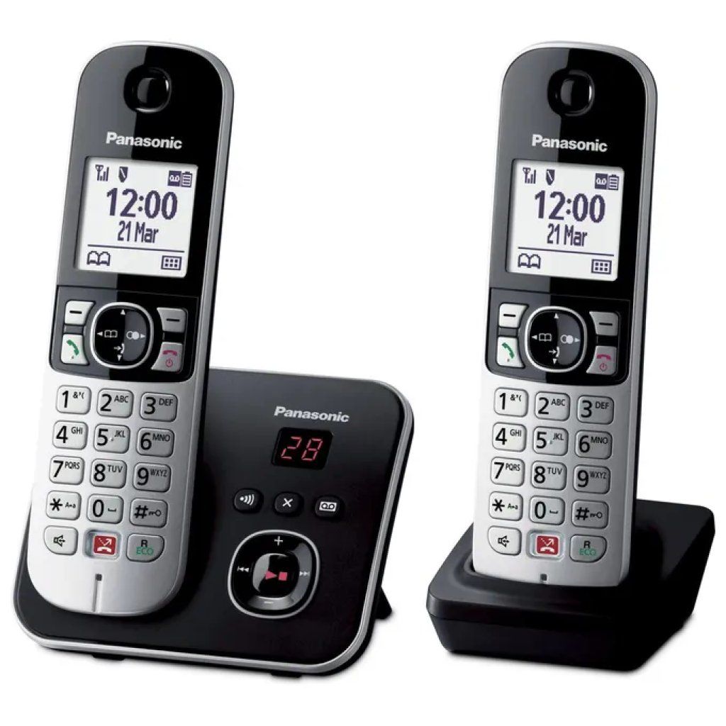 Panasonic KX-TG6862JTB Duo Telefono Cordless DECT con Segreteria