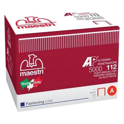 RO-MA Maestri AP112 Punti Metallici per Fissatrice, 10 x 12 mm, 5000 Pezzi