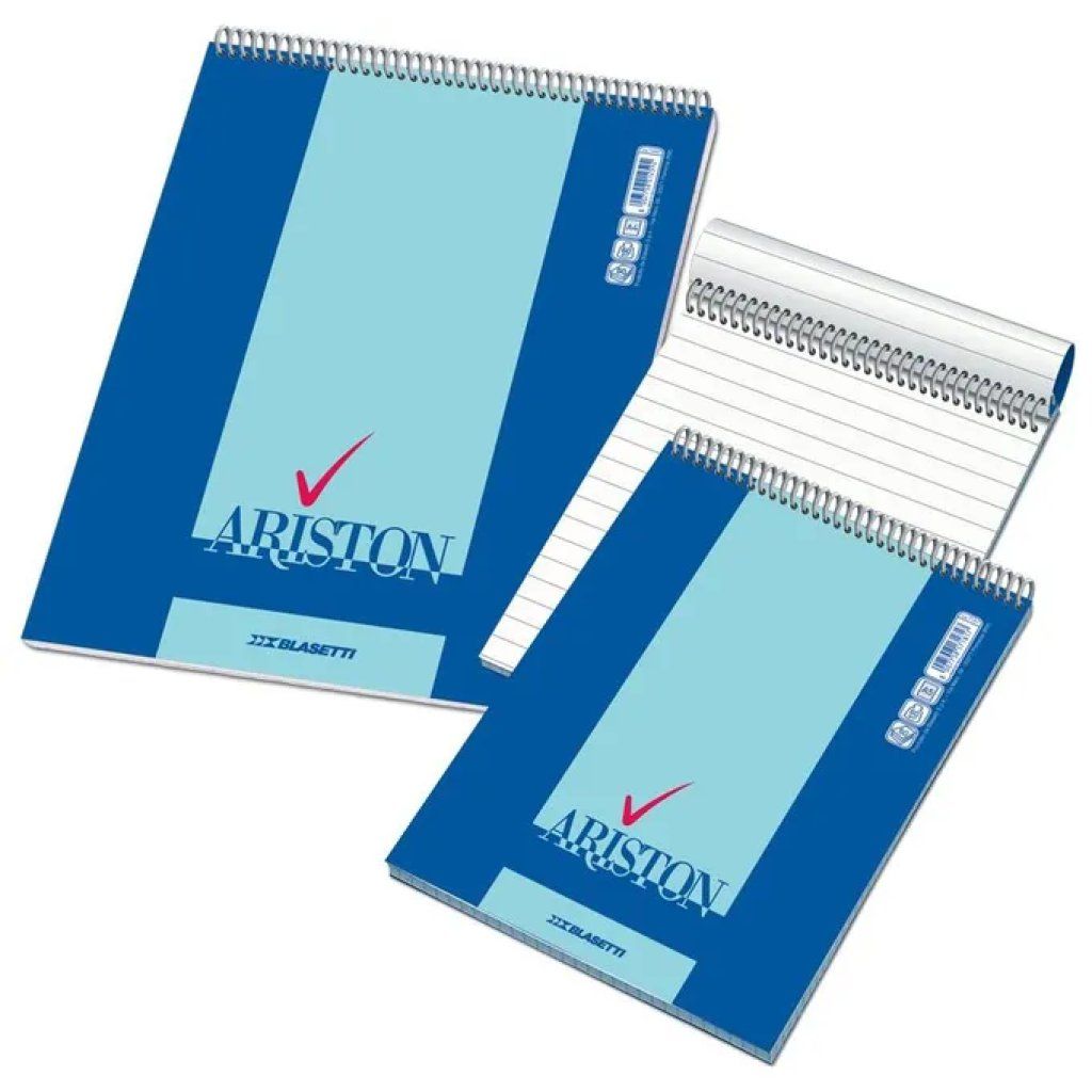 Blasetti Ariston Blocchi A4 a Spirale, 1 Riga, Confezione da 10 Blasetti Ariston Blocchi A4 a Spirale, 1 Riga, Confezione da 10