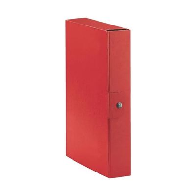 Esselte Eurobox, confezione da 5 scatole portadocumenti rosse, dorso 6 cm