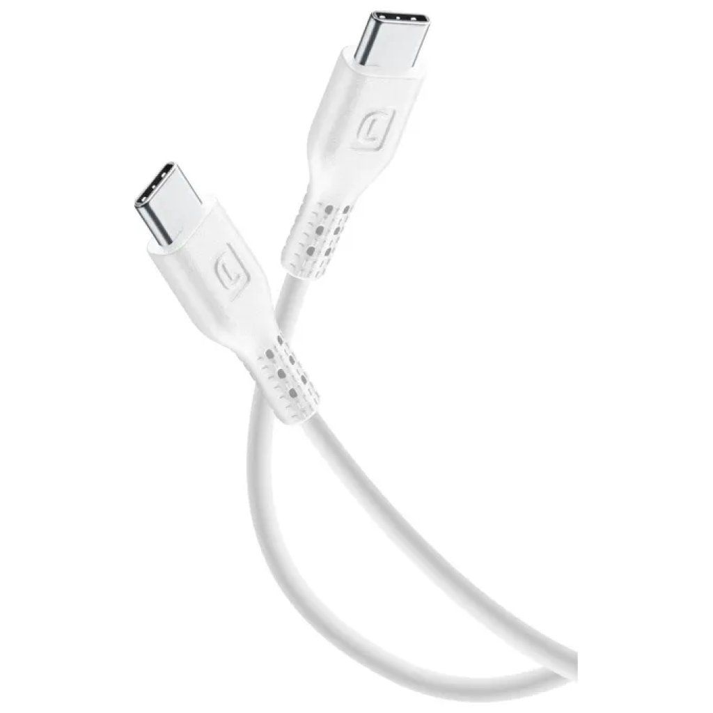 Cellularline Cavo USB-C a USB-C 2 m, 60 W, Bianco