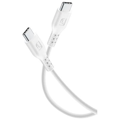 Cellularline Cavo USB-C a USB-C 2 m, 60 W, Bianco