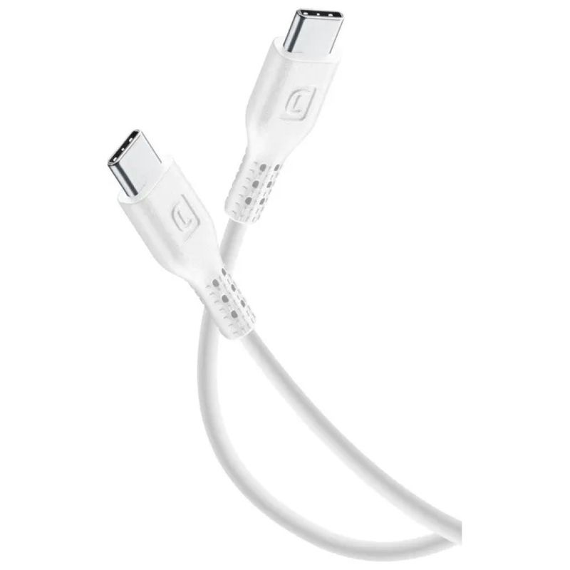 Cellularline Cavo USB-C a USB-C 2 m, 60 W, Bianco Cellularline Cavo USB-C a USB-C 2 m, 60 W, Bianco