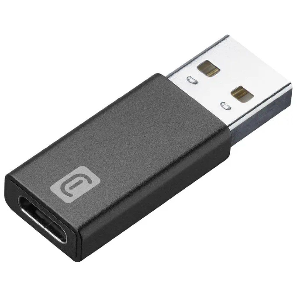 Cellularline Adattatore USB-A a USB-C per Auto, Nero