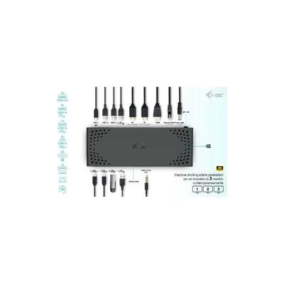 I-TEC Docking Station USB-C Triple Display Gen2 con Power Delivery 100 W I-TEC Docking Station USB-C Triple Display Gen2 con Power Delivery 100 W