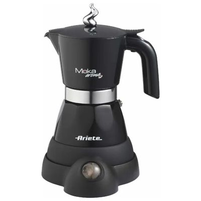 Ariete Moka Aroma 1358 – Caffettiera Elettrica Nera, 400 W, 2 o 4 Tazze