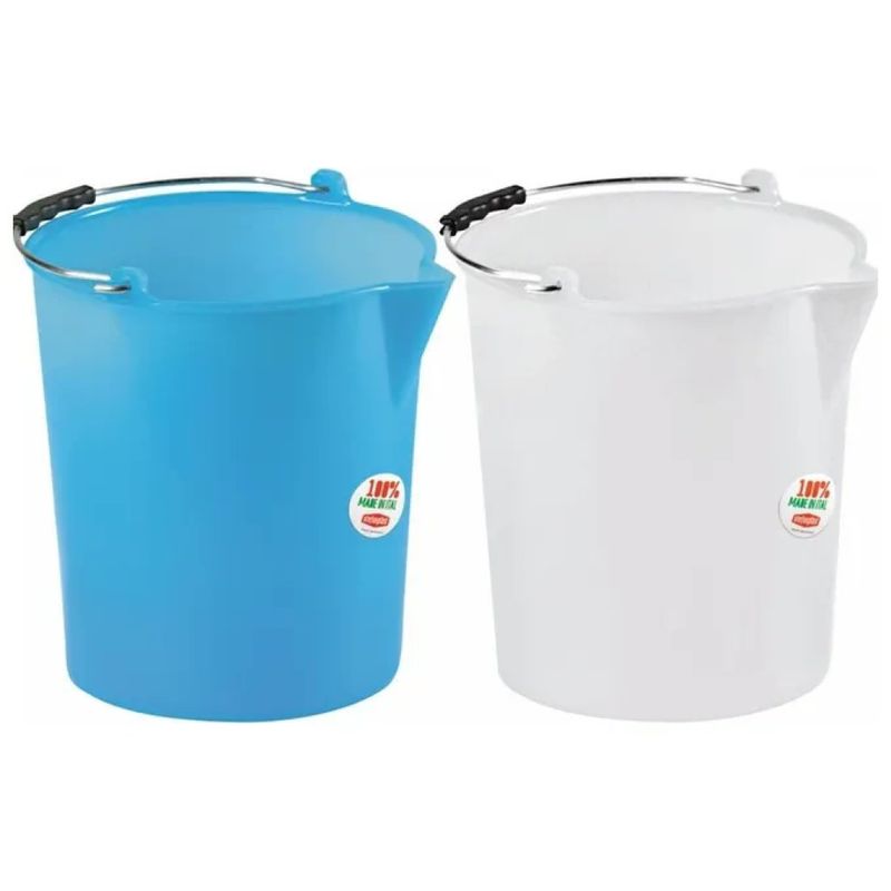 Stefanplast Secchio Industriale Graduato con Becco, 6 L, Azzurro