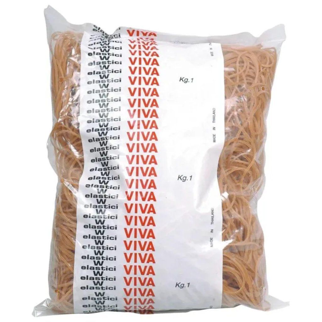 VIVA Elastici in Gomma Naturale 60 mm – Busta da 1 kg