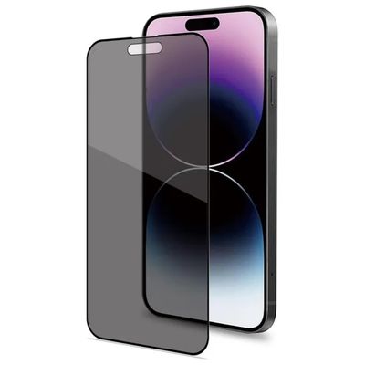 Celly Privacy Full – Vetro temperato privacy per iPhone 15 Pro Max, Nero